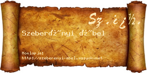 Szeberényi Ábel névjegykártya