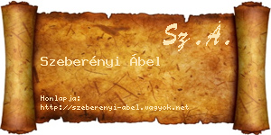 Szeberényi Ábel névjegykártya